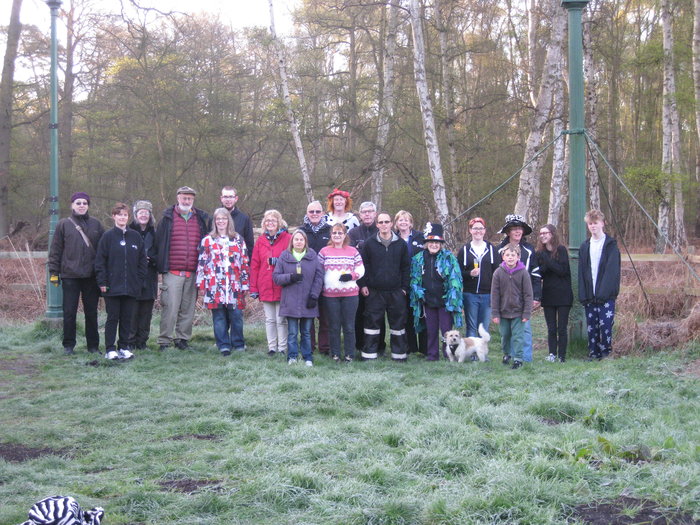 <p>Holme Fen is  the lowest point in Great Britain, 2.75 metres (9.0 ft) below sea level, where we dance the sun up every year, celebrate the start of summer with a bottle of bubbly and pose for a group photo. </p>
